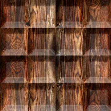 Abstract tiles stacked for seamless background, wooden surface Stock Illustration