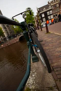 An abstract tilted image showing a close up view of an old vintage bike Stock Photos