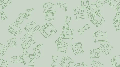Abstract Time and Money Pattern Background for Business. Stock Footage 321850571