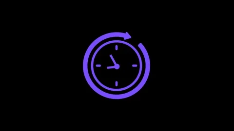 Abstract Time Countdown Clock Icon Motion Design Stock Footage 325331632