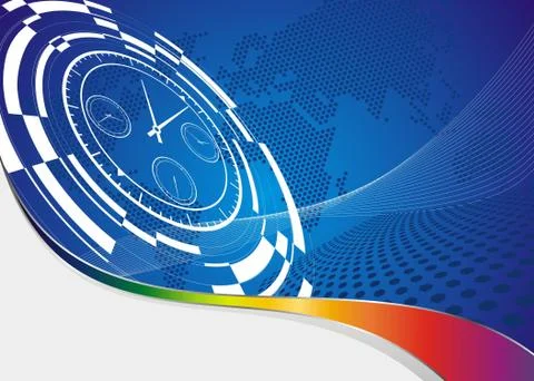 Abstract time frame Stock Illustration