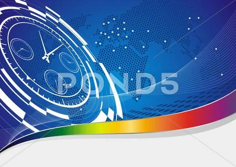 Abstract time frame Stock Illustration