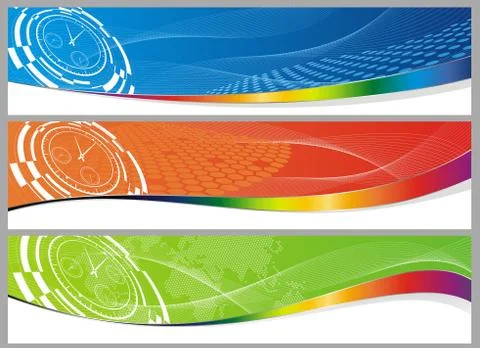 Abstract time frame set Stock Illustration