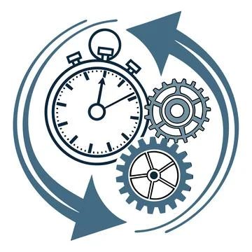 Abstract Time Management Symbol Circular Flow Stock Illustration