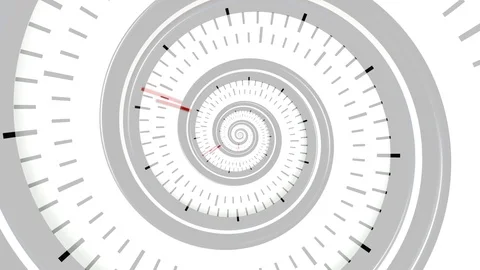Abstract time tunnel with double vision effect, seamless loop. Blurred rotating Video stock 104109416
