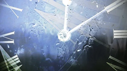 Abstract time watches. Clock face, arrows quickly spinning 33. Video stock 94920861