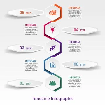 Abstract timeline infographics. Stock Illustration