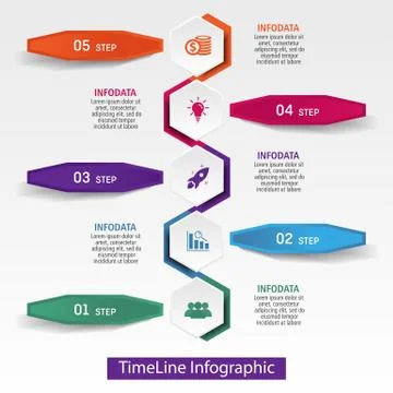 Abstract timeline infographics. Stock Illustration