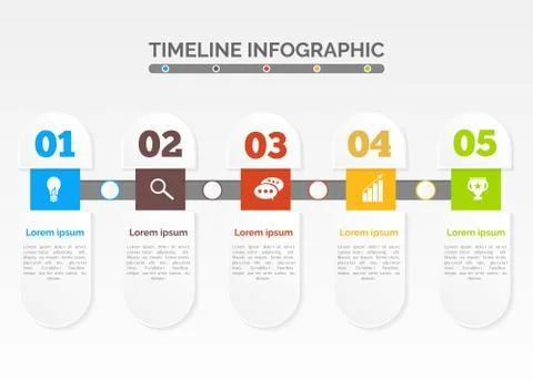 Abstract timeline infographics. Stock Illustration