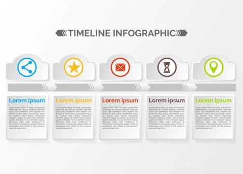 Abstract timeline infographics. Stock Illustration