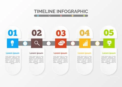 Abstract timeline infographics. Stock Illustration