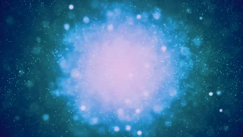 Abstract tiny particles with white bubbles green background 動画素材 261008865
