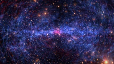 Abstract tiny shiny stars with blue light in sky animation Stock Footage 262599723