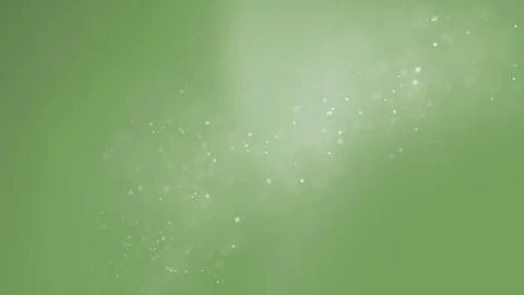 Abstract tiny white particles moving on green background.Soft snowing background Stock Footage 108523467