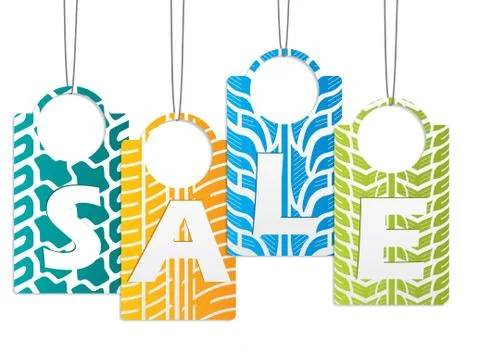 Abstract tire label set of 4 Stock Illustration