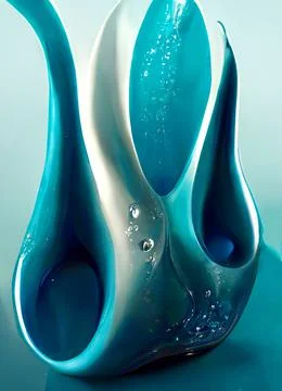 Abstract tooth with fluid wave grunge texture. Stock Illustration