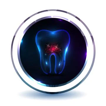 Abstract tooth Ilustração Stock