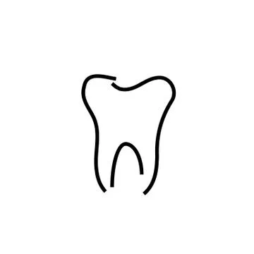 Abstract tooth isolated Stock Illustration