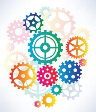 Abstract tooth wheels Stock Illustration