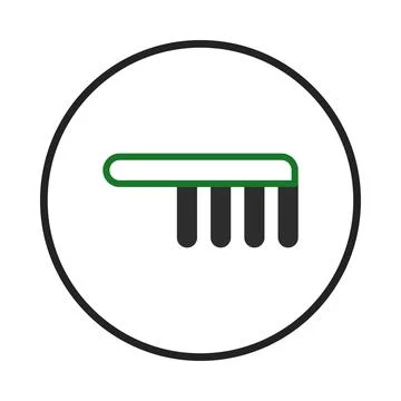 Abstract toothbrush icon within circle emblem representing oral hygiene den.. Illustrazione stock