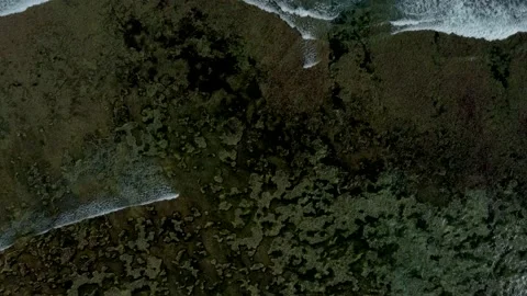 Abstract top down foamy ocean waves Stock Footage 165624007