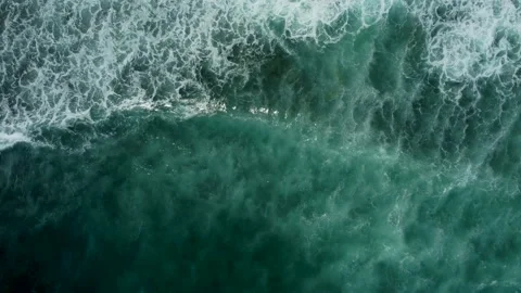 Abstract top down foamy ocean waves Stock Footage 165773628