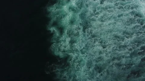 Abstract top down foamy ocean waves Stock Footage 166749822
