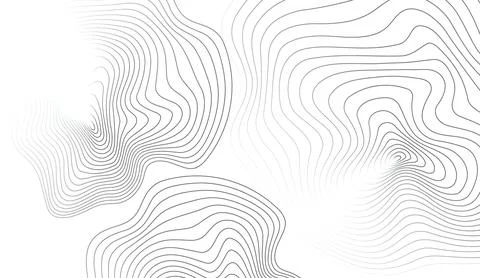 Abstract topograhic map pattern background with black contour lines in イラスト素材