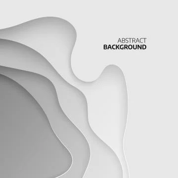 Abstract topographic background. 3D papercut layers. Abstract paper cut art b Stock Illustration
