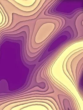 Abstract topographic background. Colored paper cut art design Stock Illustration