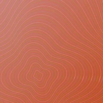 Abstract Topographic Contour Line Pattern on Reddish Orange Gradient Backgrou 스톡 일러스트