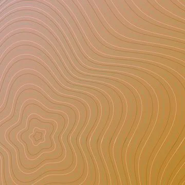 Abstract topographic contour line pattern on warm orange and pink gradient .. Stock Illustration