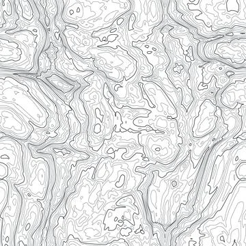 Abstract Topographic Contour Line Vector Pattern Stock Illustration
