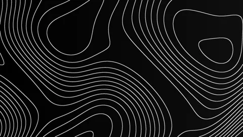 Abstract Topographic Contour Lines Background Loop Black Minimal Motion 스톡 동영상 331088362