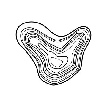 Abstract topographic contour lines creating unique pattern イラスト素材