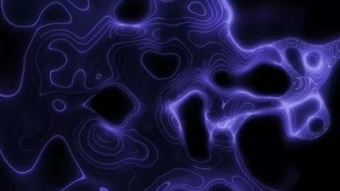 Abstract topographic contour lines glowing purple background. Topographic c.. Stock Footage 337815949