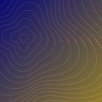 Abstract Topographic Contour Map Background with Vibrant Blue and Red Color.. Stock Illustration