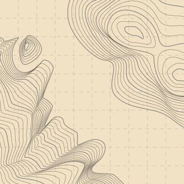 Abstract Topographic Contour Map Stock Illustration