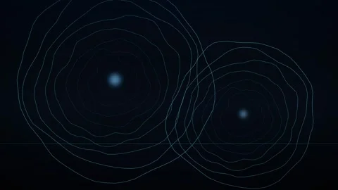 Abstract Topographic Contour Map Moving Waves Background 库存影片 344245711