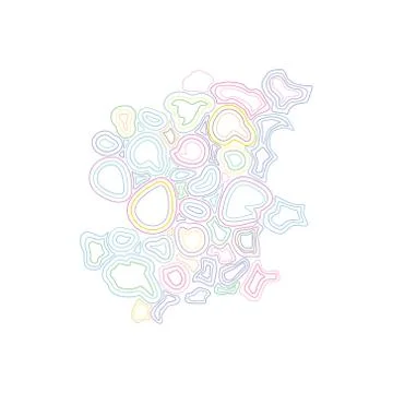 Abstract Topographic Contour Map with multicolor lines Template.Topography map Stock Illustration