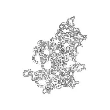 Abstract Topographic Contour Map Template. Stock Illustration