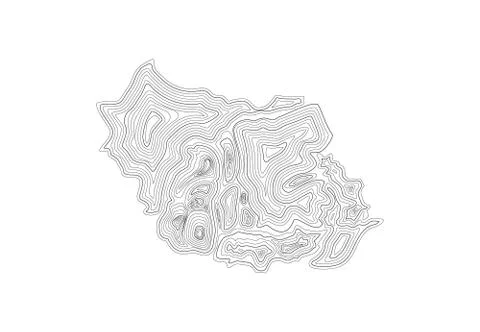 Abstract Topographic Contour Map Template. Stock Illustration