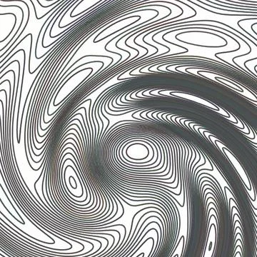 Abstract Topographic Line Pattern Background with Minimalist Swirling Waves Stock Illustration
