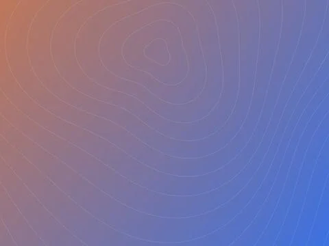 Abstract topographic line pattern with blue orange gradient background for .. Stock Illustration