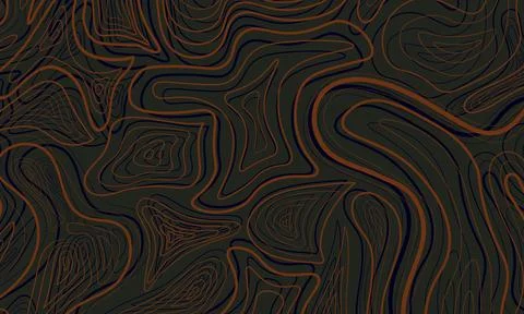 Abstract topographic line pattern on dark background. wavy lines. Иллюстрация