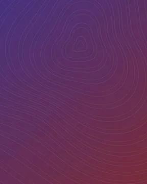 Abstract Topographic Line Pattern on Purple and Red Gradient Background for.. Illustrazione stock