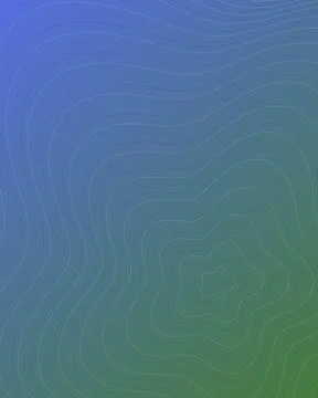 Abstract Topographic Map Background with Blue and Green Gradient and Organi.. Stock Illustration