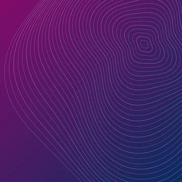 Abstract Topographic Map Background with Purple and Blue Gradient and Elega.. Stock Illustration