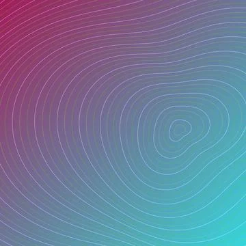 Abstract Topographic Map Background with Vibrant Purple and Cyan Gradient a.. Stock Illustration
