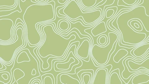 Abstract Topographic Map Contour Lines Sage Green Seamless Vector Background 库存影片 317103251